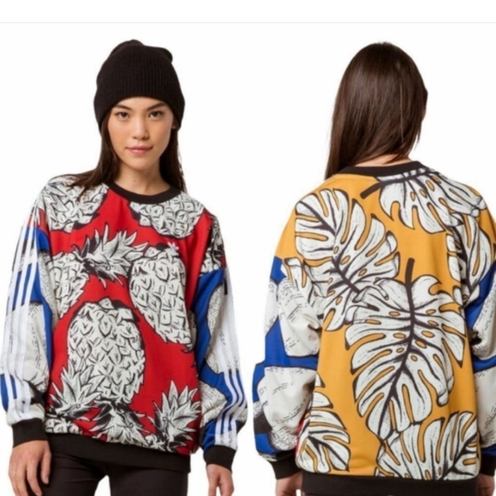 Adidas x The FARM Pineapple Multicolor Crewneck SZ. S